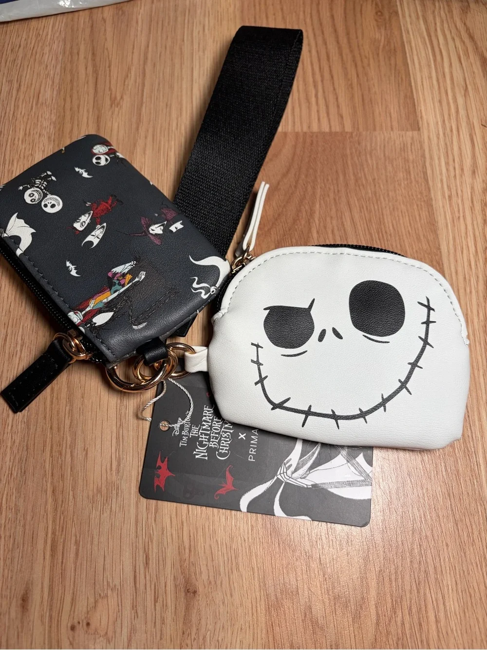 Disney Nightmare Before Christmas Coin Purse Set of 2 w Strap *Primark*-NEW